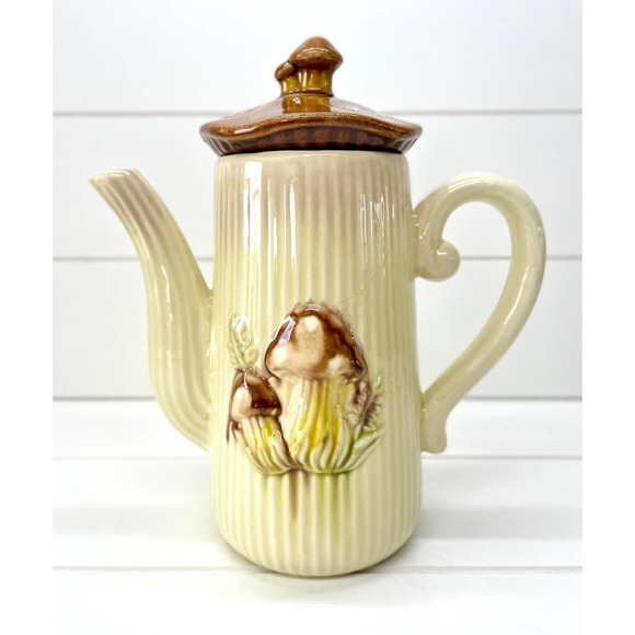 Vintage Mushroom Coffee Pot Teapot - Picture 4 of 9